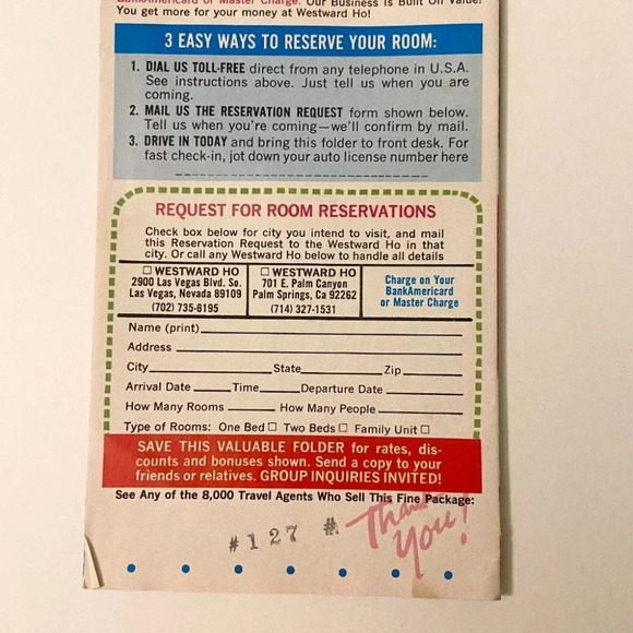 Vintage 1971 Westward Ho Motel Circus Circus Travel Brochure Las Vegas - Picture 5 of 12